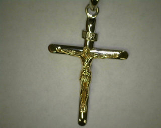 14KTT Crucifix Cross Pendant