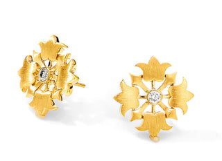 Jardin Satin Flower Studs