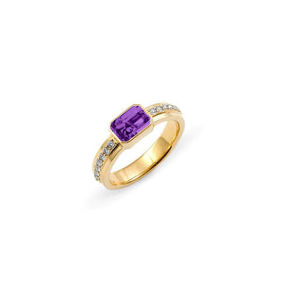 Geometrix Gemstone & Diamond Ring