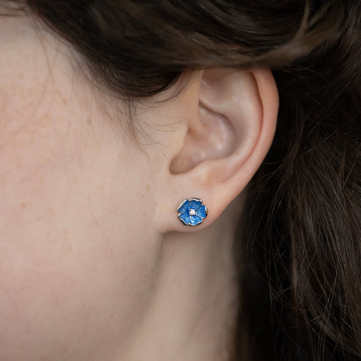 SS Blue Rose White Sapphire Po