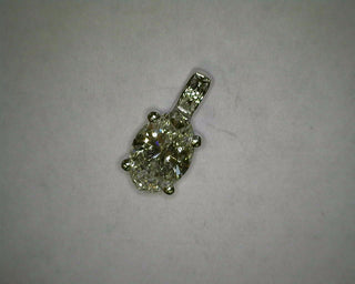 14KW .80ct OV Diamond Pendant