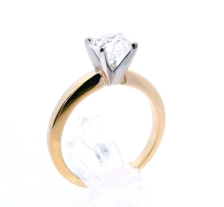 14KY/14KW 1.05ct RD LAB Solita