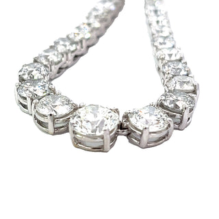 18KW Riviera Necklace 16" Leng