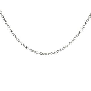 Rhodium-Plated Sterling Silver 1.4 mm Diamond-Cut Cable 16" Chain