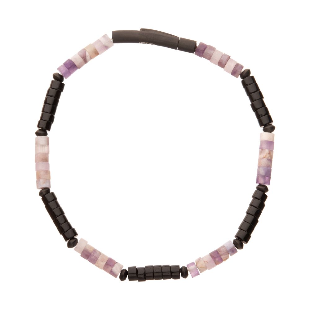 7.75" Black Onyx & Amethyst Be