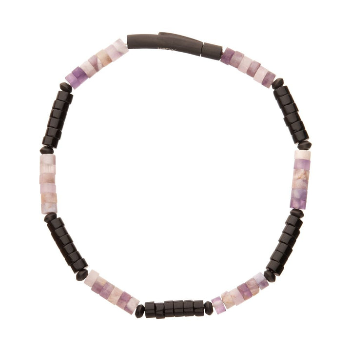 7.75" Black Onyx & Amethyst Be