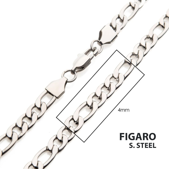 20" 4mm Stainless Steel Figaro