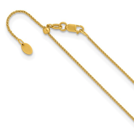 Herco 14K Polished 1.1mm Spiga