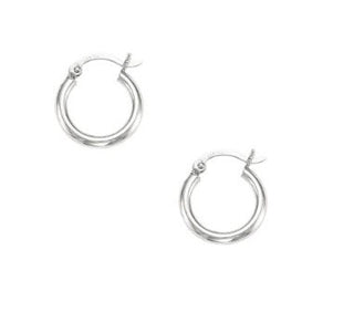 14KW Hoop Earrings Hinged Clas