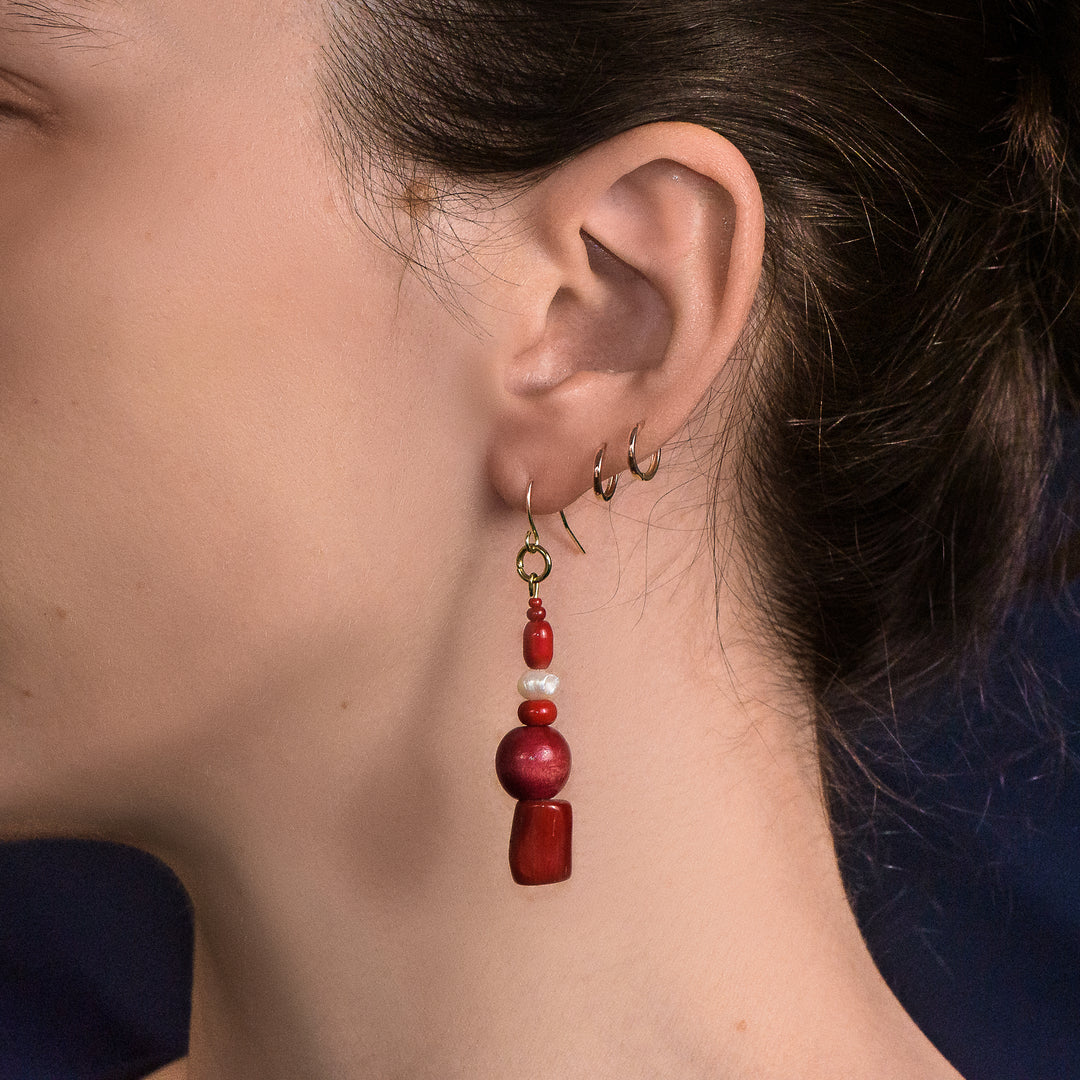 Bamboo Coral and Wooden Bead D