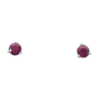 14KW 3mm Ruby AAA Stud Earring