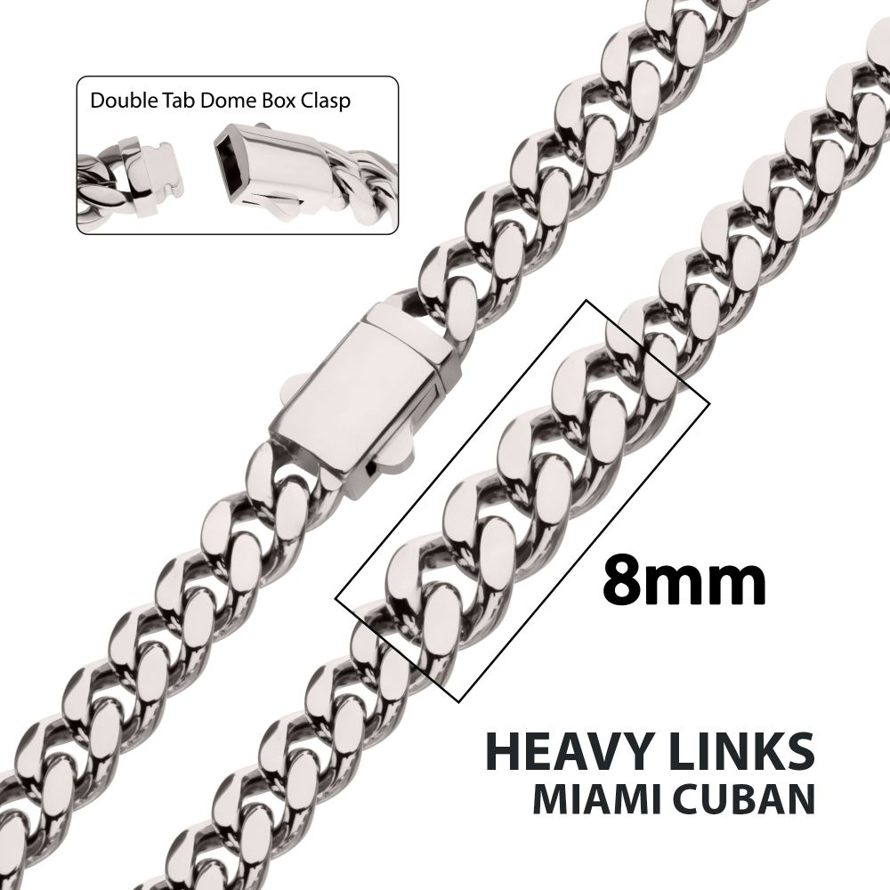 20" 8mm Stainless Steel Miami