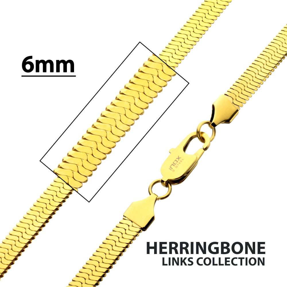 24" 6mm 18KY IP Herringbone Ch