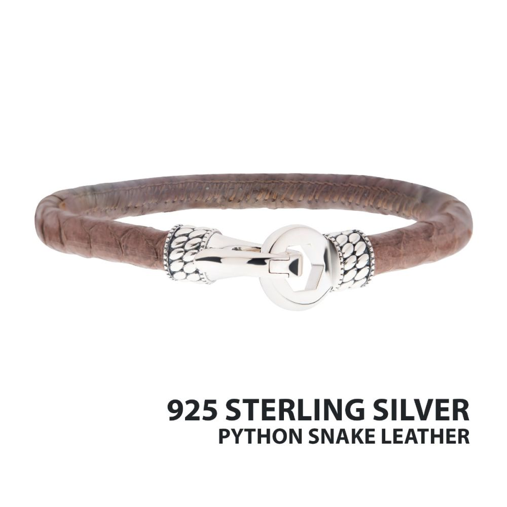 8.5" Brown Python Snake Leathe