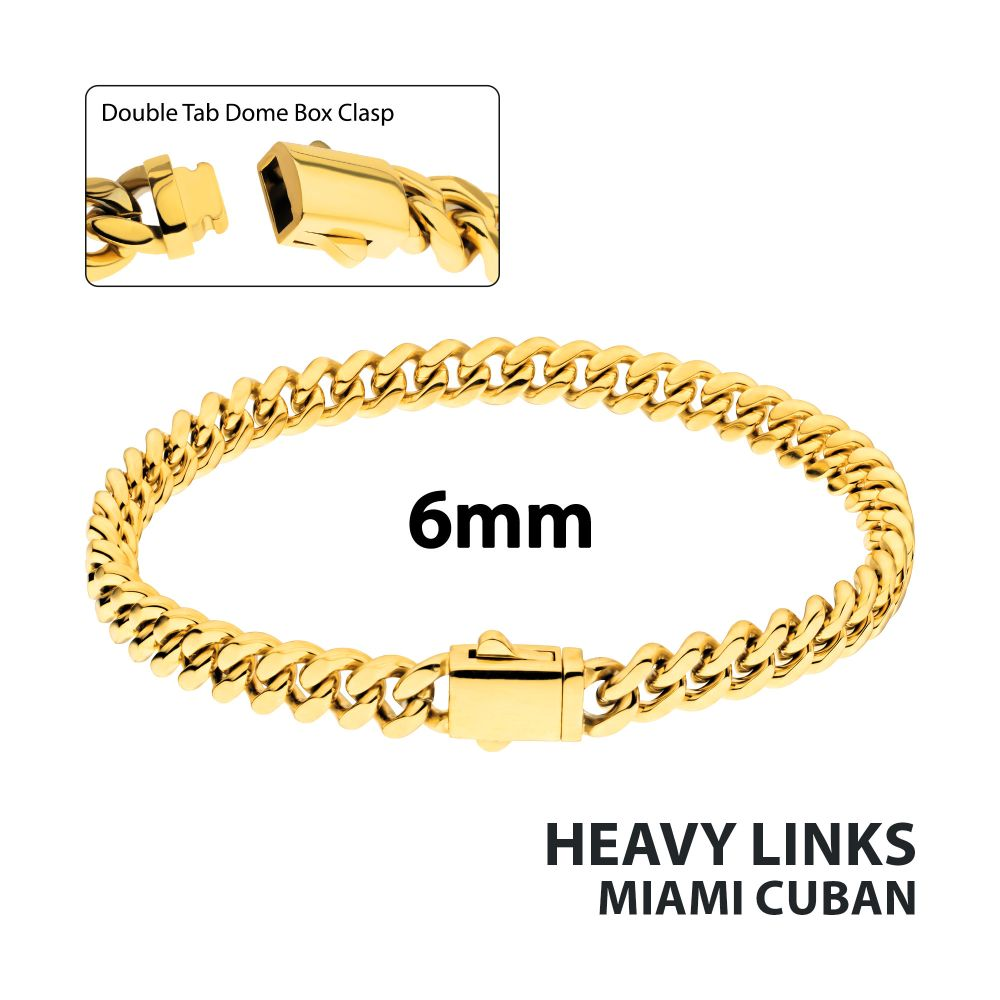 8.5" 6mm 18KY IP Miami Cuban B