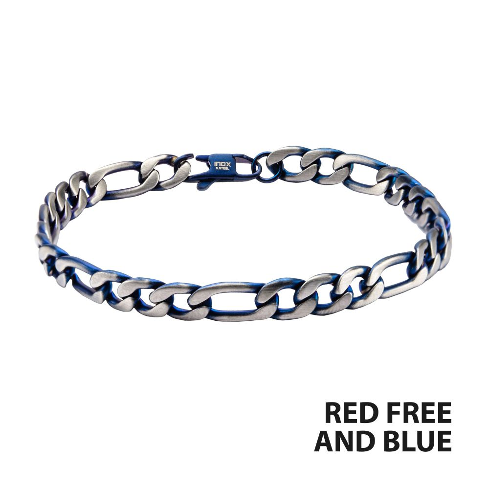 8.5" 8mm Steel Blue IP Figaro