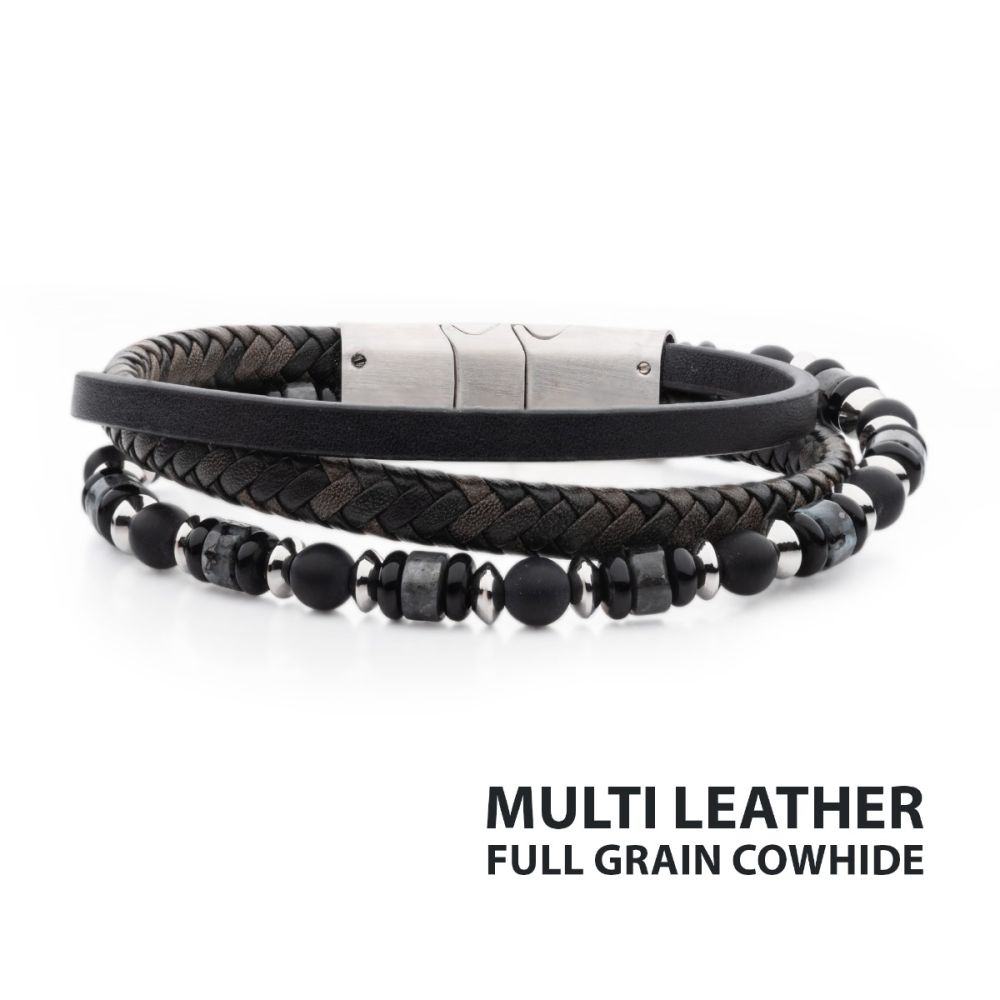 8-8.5" Black Full Grain Cowhid