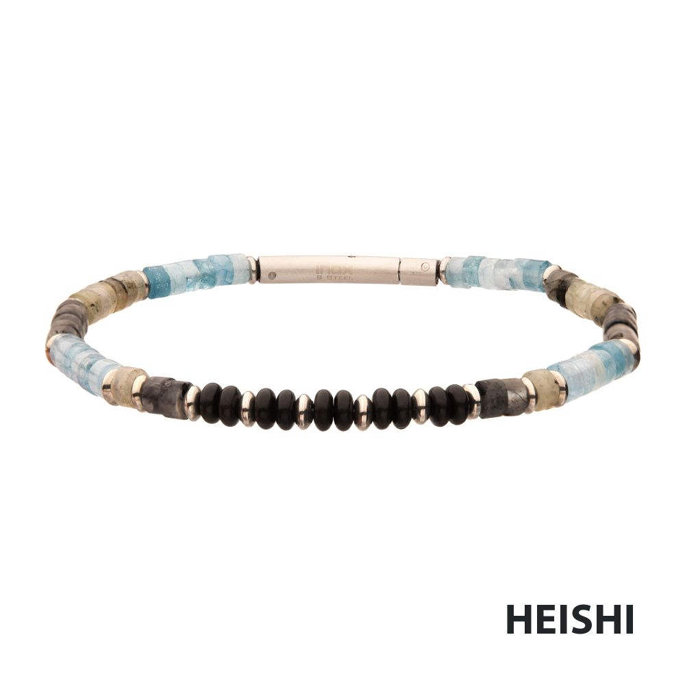 8.25" Labradorite, Aquamarine,
