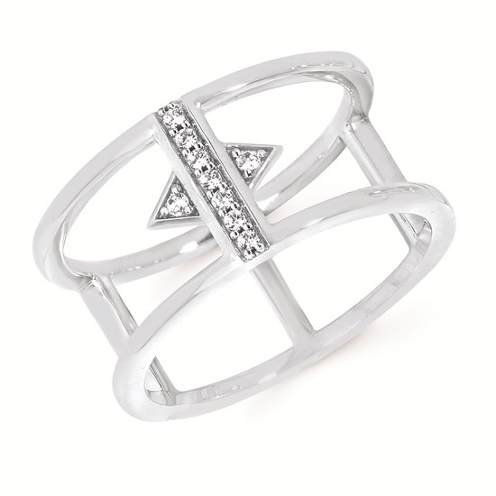 SS .06ctw Dia Negative Space R