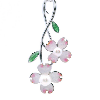 Sterling Silver White Dogwood