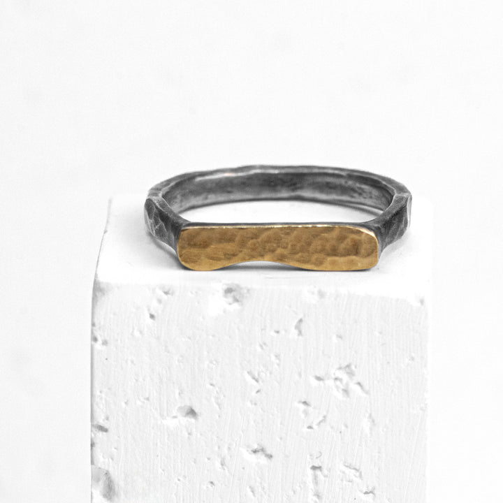 24K Fusion Gold and Oxidized Silver "STOCKTON" Ring