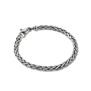 Necklace (7-3mm Woven Chain) .925 Sterling Silver" 18"