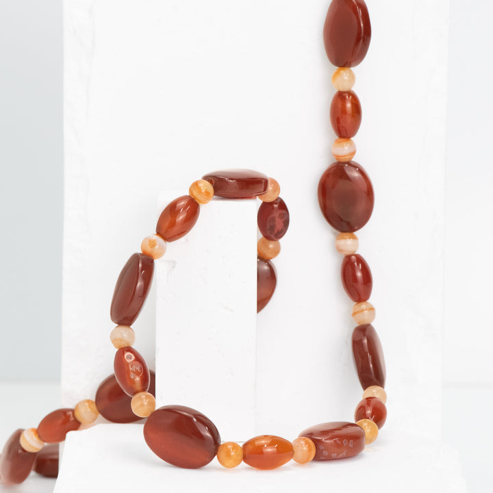 Carnelian Sardonyx Bead Neckla