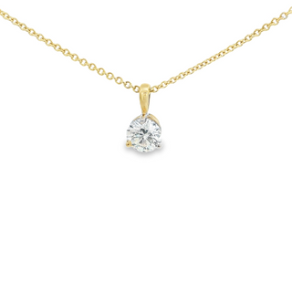 14K Yellow Gold Solitaire Pendant