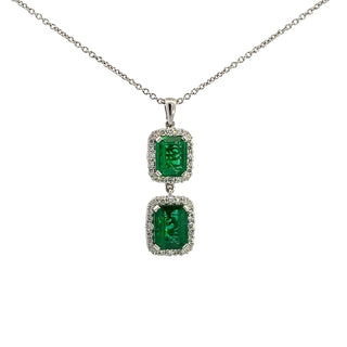 Ladies Emerald and Diamond Pendant