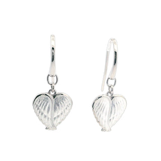 SS White Angel Wings Wire Earr