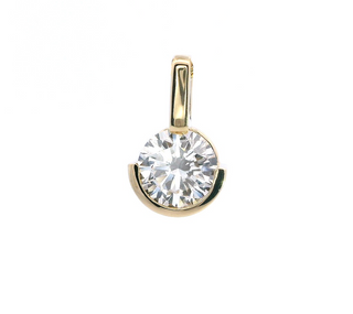 18KY 1.16ct Diamond Pendant (L