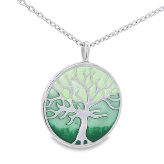 Sterling Silver  Green Tree of