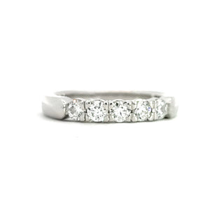 .50cttw Five Stone Diamond Anniversary Ring In Platinum
