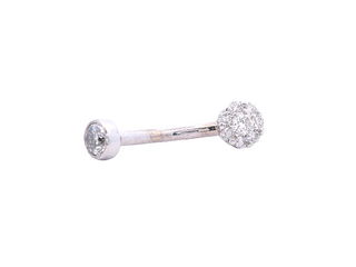 14KW 0.30ct diamond navel ring