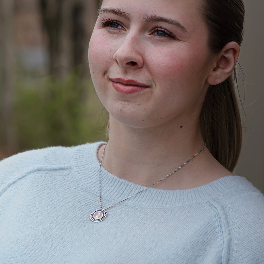Purple Round Planet with Rings
