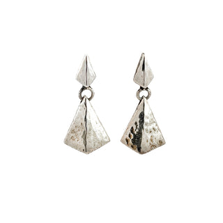 Sterling Silver Pyramid Earrin