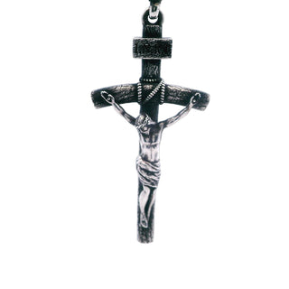 Sterling Silver Wooden Crucifix Jesus Cross