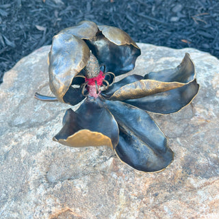 Brass, Bronze Copper Magnolia Sculpture