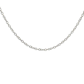 Rhodium-Plated Sterling Silver 1.4 mm Diamond-Cut Cable 16" Chain