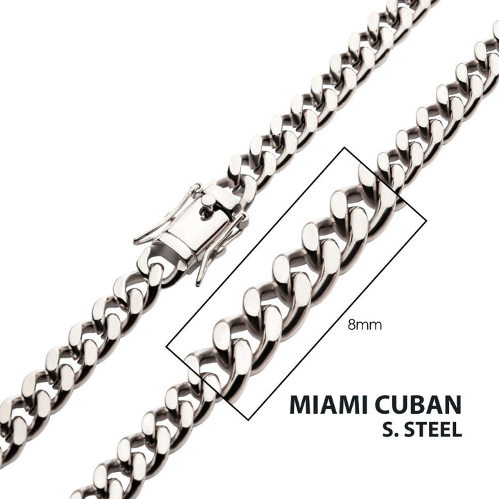 22" 8mm Stainless Steel Miami