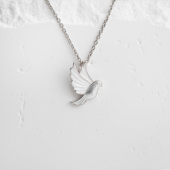 SS 20" White Dove Necklace