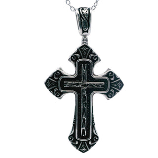 Oxidized Silver Cross