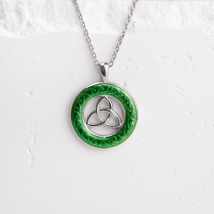 Sterling Silver Green Circle C