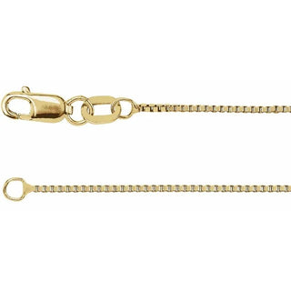 14K Yellow .75 mm Box 18" Chain