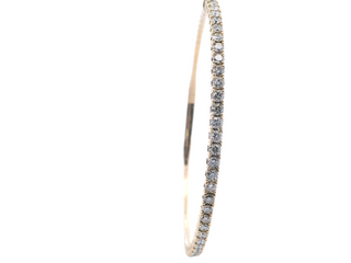 14K Yellow Gold Diamond Flex Bangle (1.94 cttw)