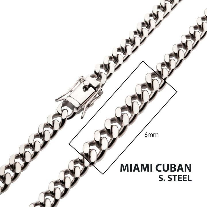 22" 6mm Stainless Steel Miami