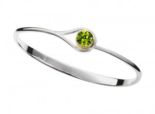 Peridot "Desire" Bracelet In Sterling And Gold By E.L. Designs