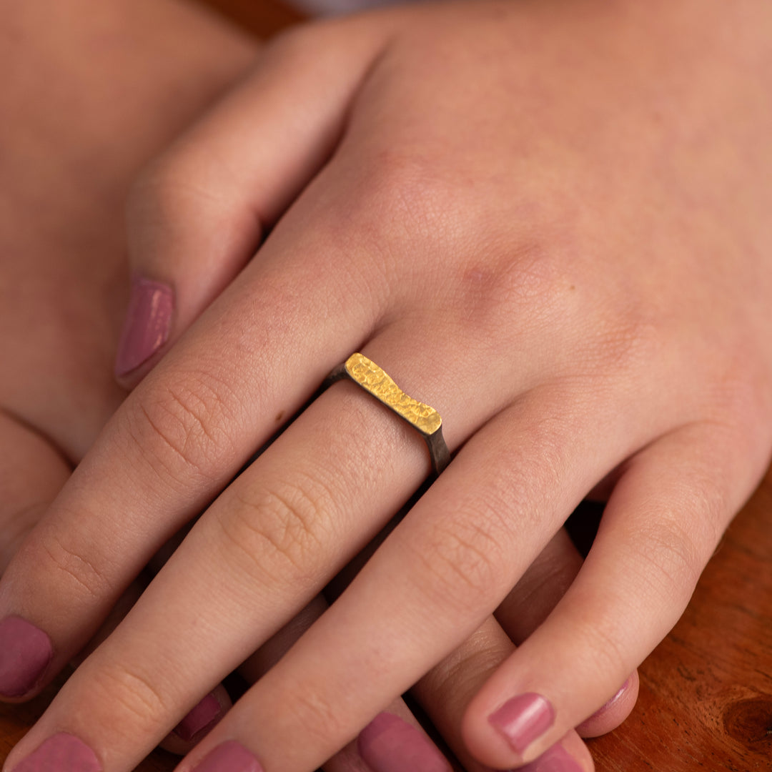 24K Fusion Gold and Oxidized Silver "STOCKTON" Ring