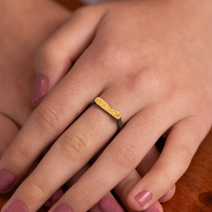 24K Fusion Gold and Oxidized Silver "STOCKTON" Ring