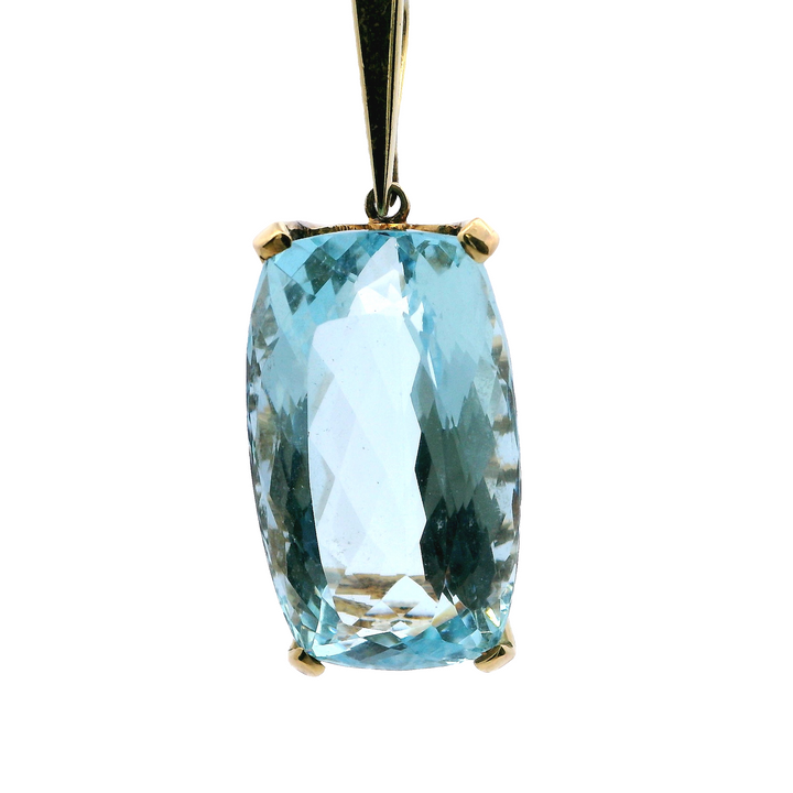 18KY 30ct Aquamarine Pendant ONLY